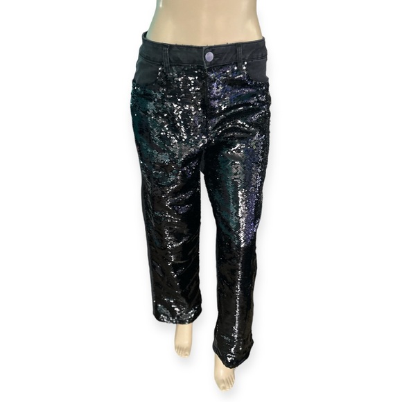 🖤 Women’s Black Sequins Jeans Pants 🖤 - Picture 1 of 7